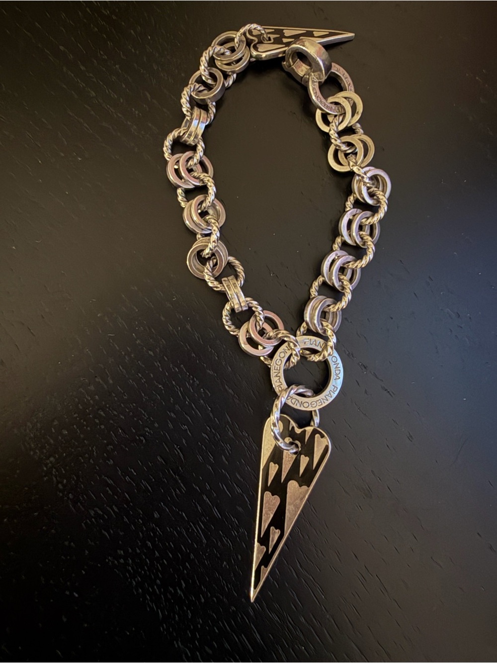 Pianegonda Love Sick Sterling Silver Heart Charm Bracelet